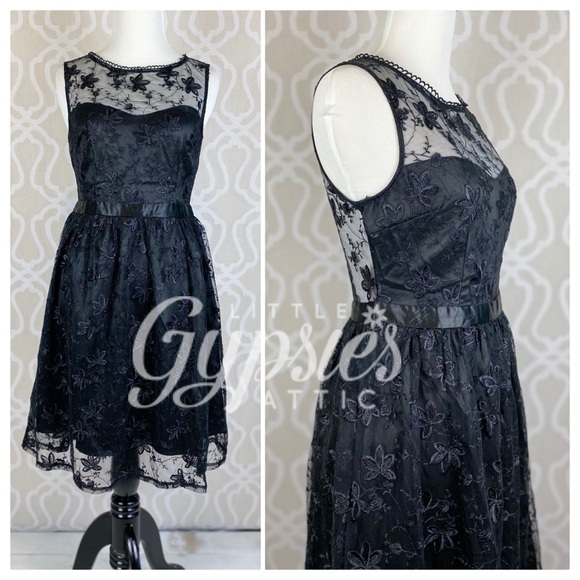 Luna Black Lace Fairy Dress - Picture 12 of 12